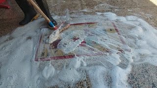 Carpet covered with black mold: Carpet cleaning Satisfying |ASMR cleaning videos |