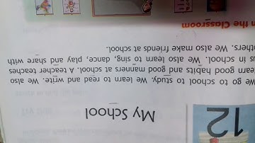 class 1 evs chapter 12 My School reading