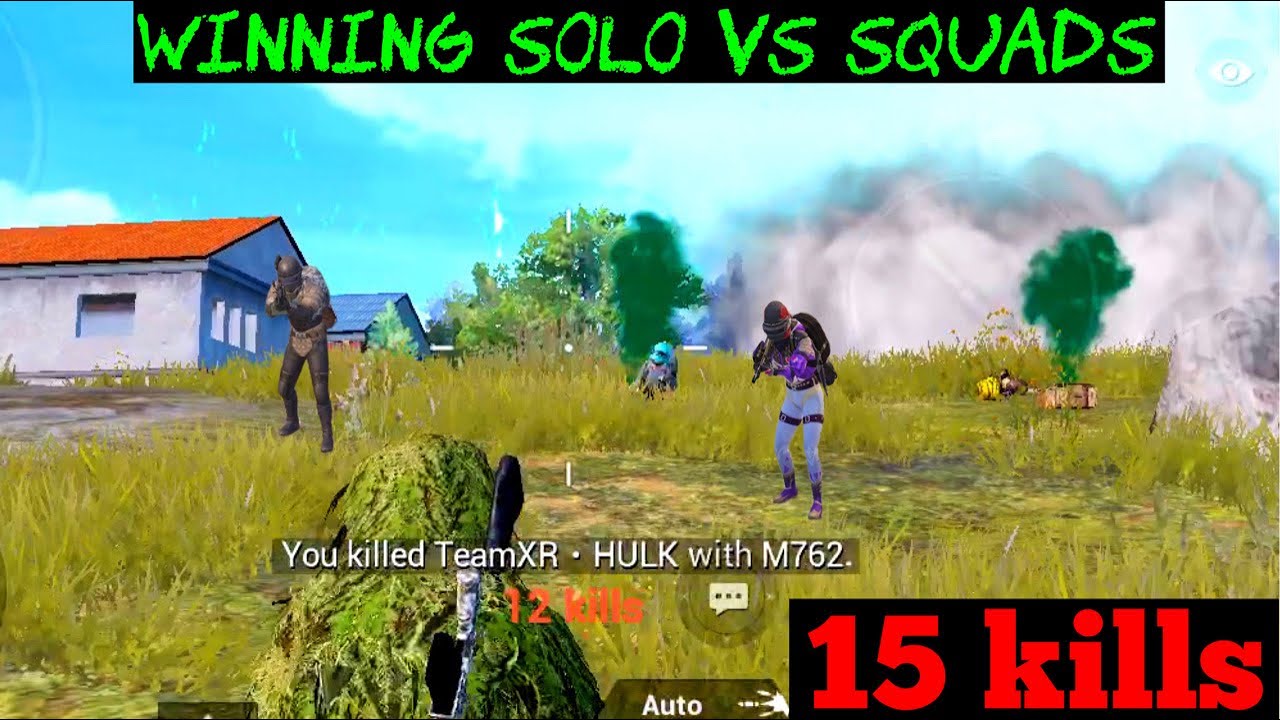 How to win solo vs squads pubg mobile | Almost didnt make it! | PUBG ...