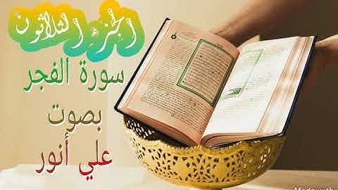 سورة الفجر - الجزء الثلاثون - علي انور