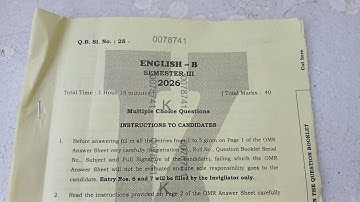 Class 12 Sem 3 English question paper 2026 | Class 12 Sem 3 English MCQ Suggestion 2025