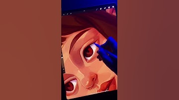 From greyscale to color in Procreate process ✨ #digitalartist #digitaldrawing #procreate #portrait