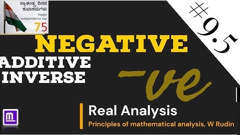 Negative of a number | Additive inverse | Intuitive idea | Video #9.5