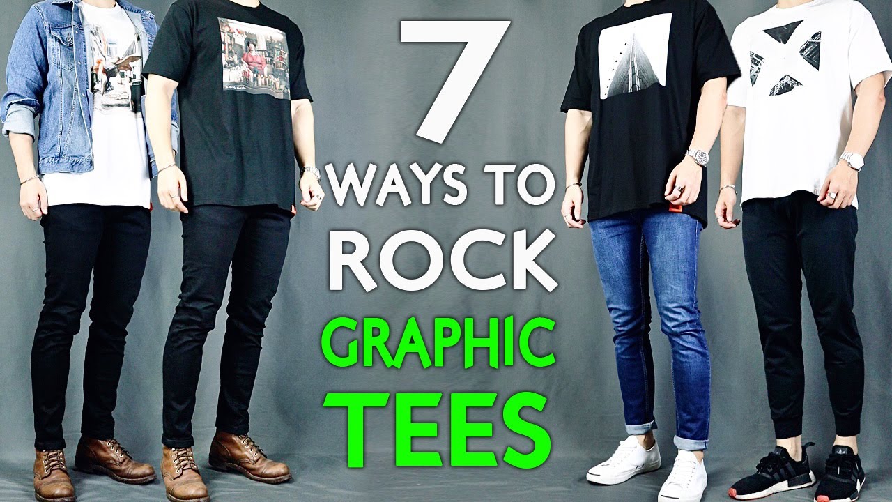 7 Ways To ROCK Graphic T-Shirts | Mens Outfit Ideas - YouTube