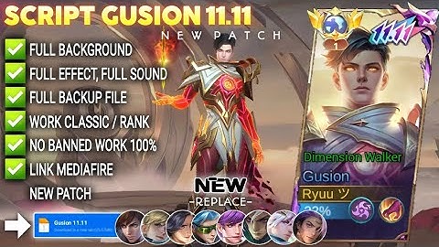 UPDATE Script Skin Gusion 11.11 - Dimension Walker No Password | Full Effect Voice | Patch Terbaru