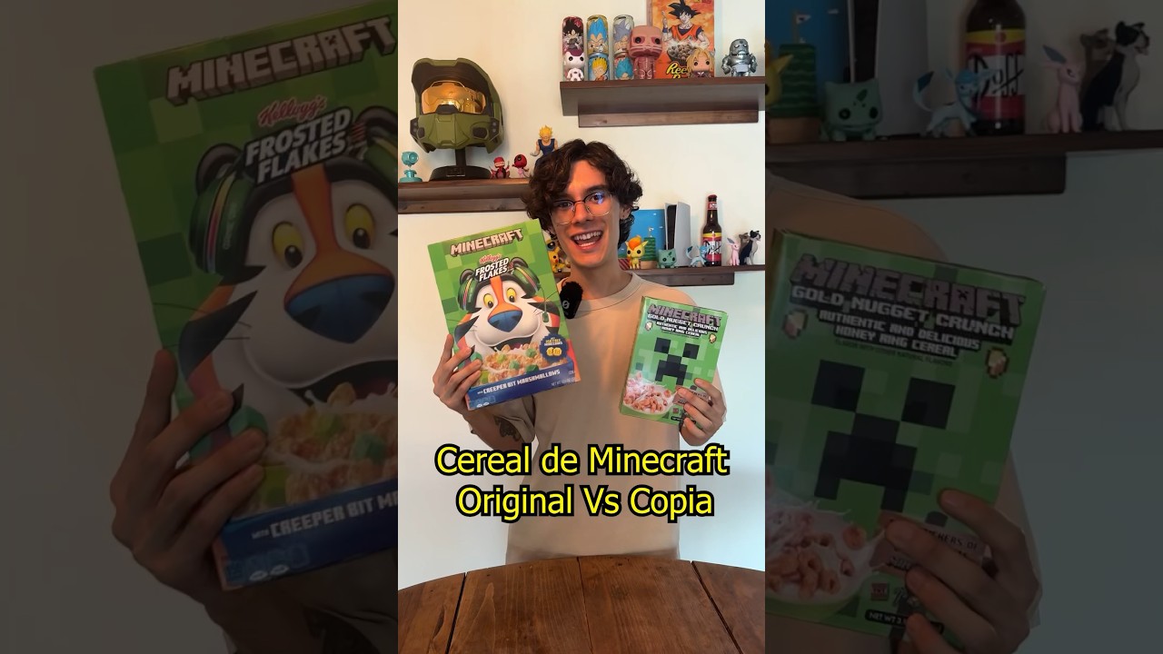 Cereal de Minecraft Original vs Copia 🥣