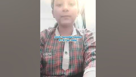 Exponents by paper folding by Aakriti