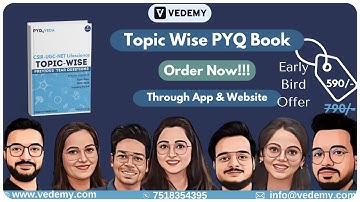 PYQs Veda | Topic Wise CSIR PYQs Book | 2021 - 2024 | Including Part A | Vedemy |