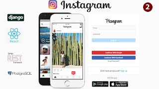 Instagram clone setting up backend project React and Django