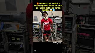 🔥 iShowSpeed enters WWE Royal Rumble but gets eliminated fast! 😱🥶 || #shorts #wwe #speed