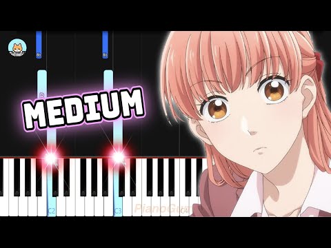 Wotakoi OP - "Fiction" - MEDIUM Piano Tutorial & Sheet Music