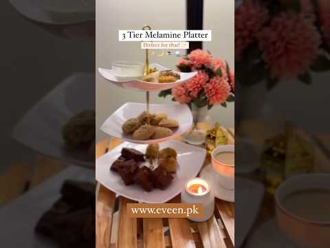 بشقاب ملامین سه طبقه شورت