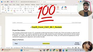 Exp25_Excel_Ch01_ML1_Rentals | Excel Chapter 1 ML1 Rentals | Mid-Level 1 Rentals #exp25_excel_ch