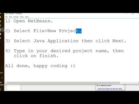 Java Beginners - Creating a new project in Netbeans