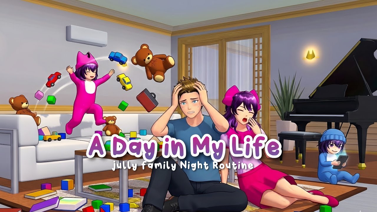 A Day in My Life Jully Family Night Routine 🌃✨ ||  Sakura School Simulator 