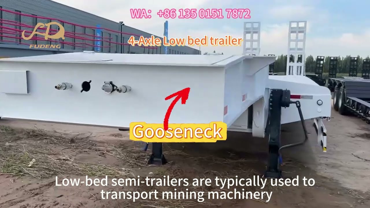 Fudeng low flatbed semi-trailer