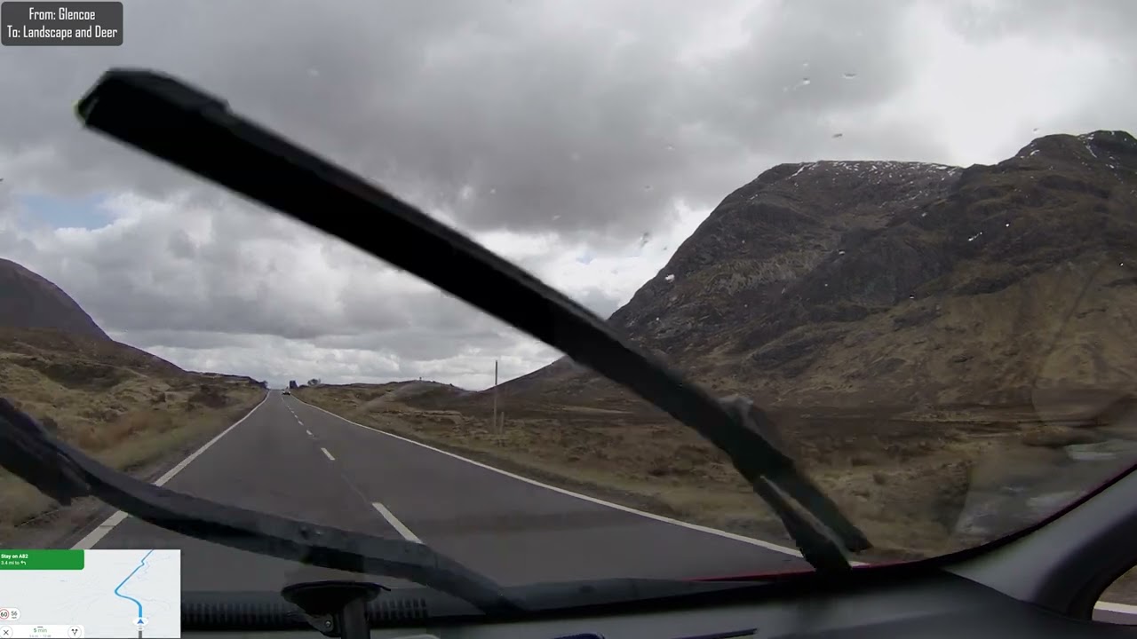 Glencoe Visitor Centre to Landscape and Deer: wild deer encounter!
