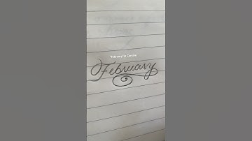 Writing ‘February’ in Beautiful Cursive ✨🖋️”