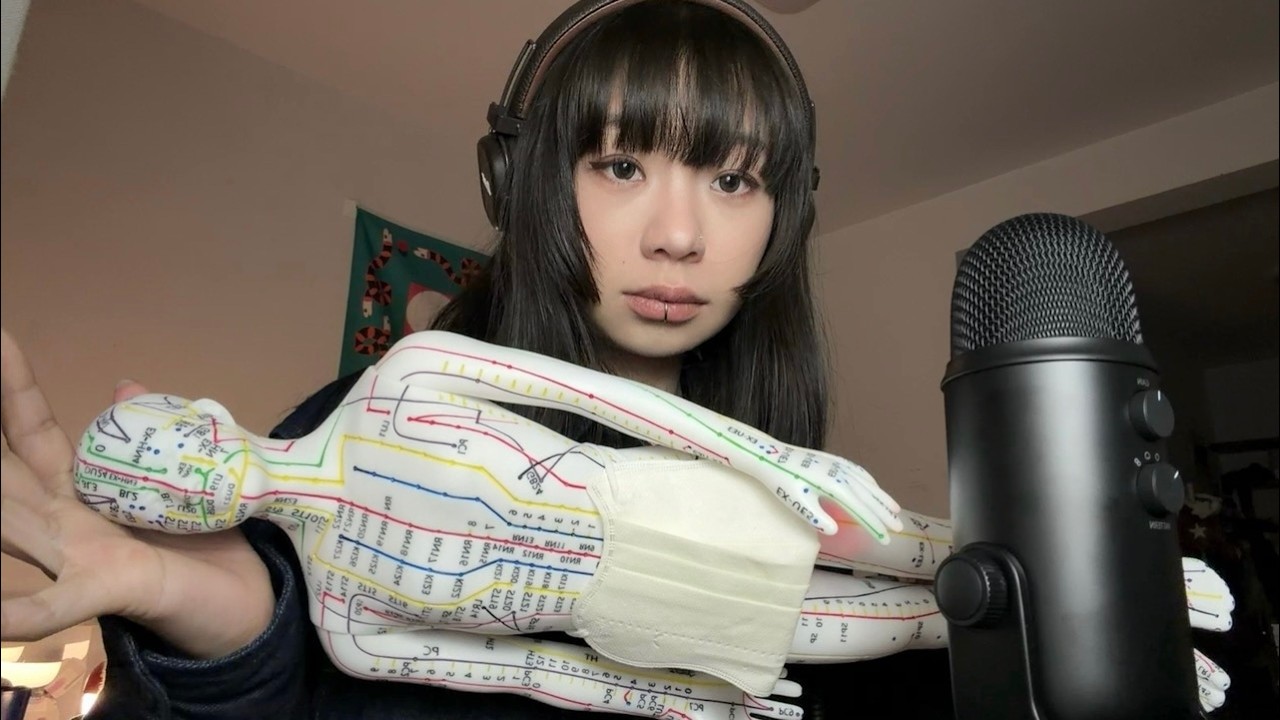 ASMR Acupuncture Doll Massage | fast tapping, scratching, gripping, brushing (personal attention)