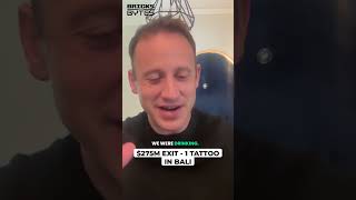 A Tattoo of his $275M Startup Logo