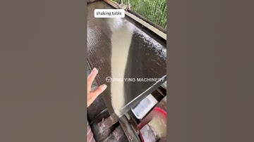 The shaking table machine in gold mining processing line working site #shaking #table #jycrusher