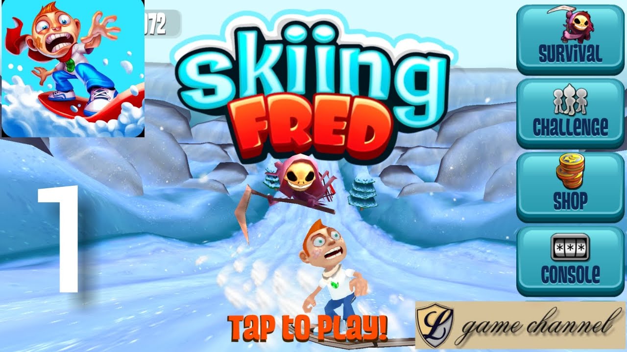 skiing fred gameplay l game channel android & ios gameplay YouTube