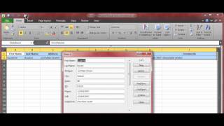 List to Database in Excel 2010