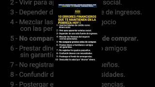 10 Errores Financieros que te mantienen EN LA POBREZA HOY 💸#mentalidad #dinero #exito