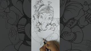 జై గణేష్  గణపతి పప్పా మోరియా ️ Like,Subscribe for more videos#viral #trending #art #pencildrawing