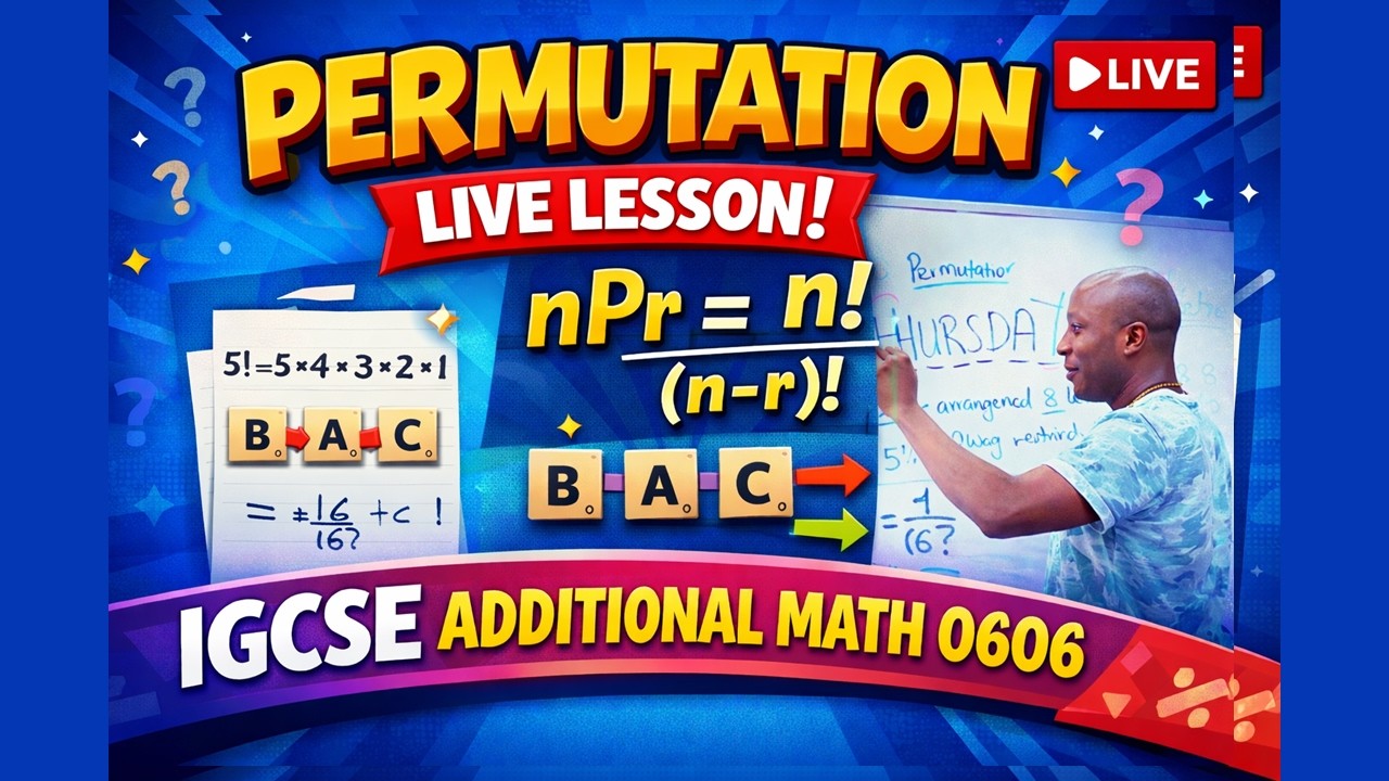 igcse add math permutation and combination part 1 - YouTube