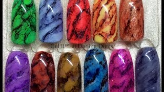 marble nails gel sharpies polish using pens