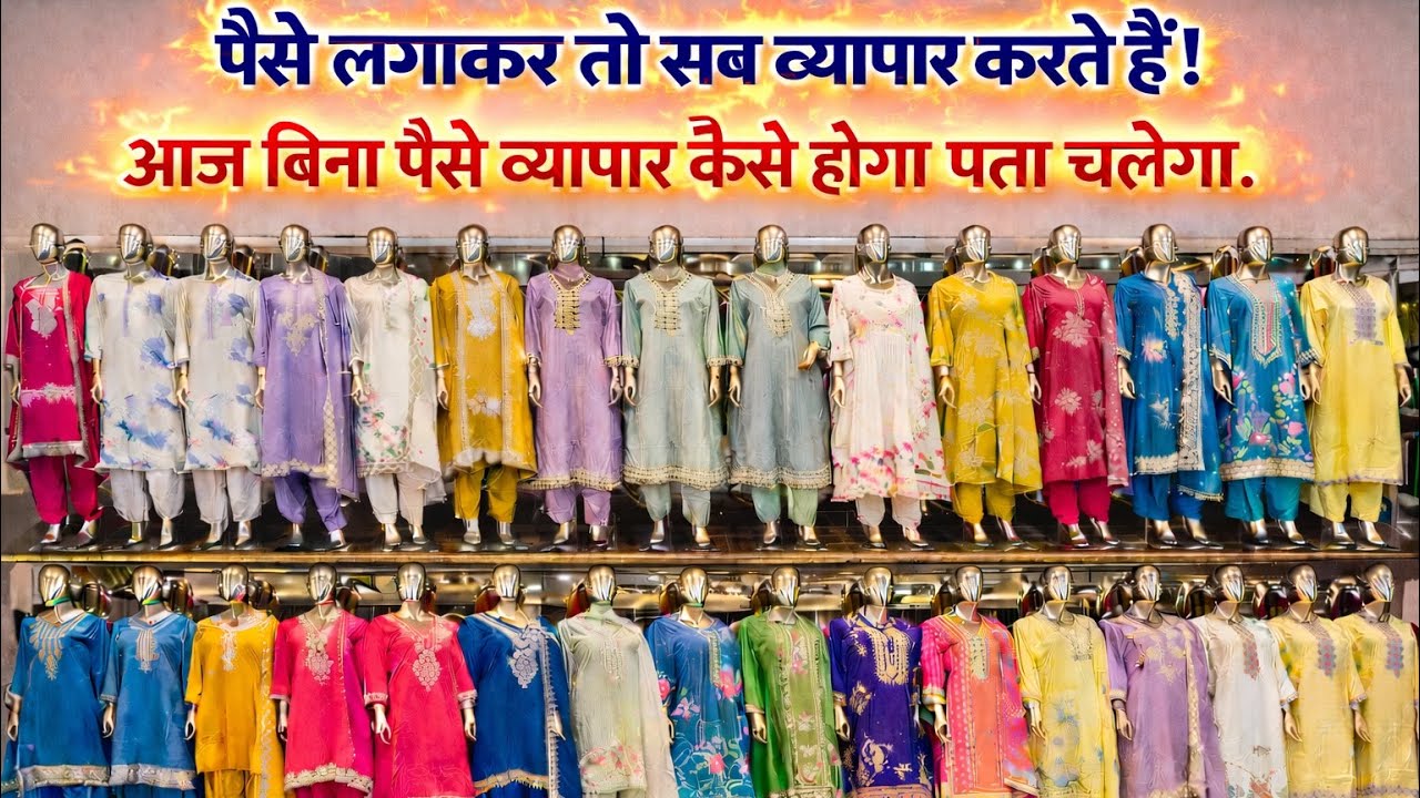 पैसे लगाकर तो सब व्यापार करते है ! आज बिना पैसे व्यापार कैसे होगा पता चलेगा Suit Kurti Manufacturer 
