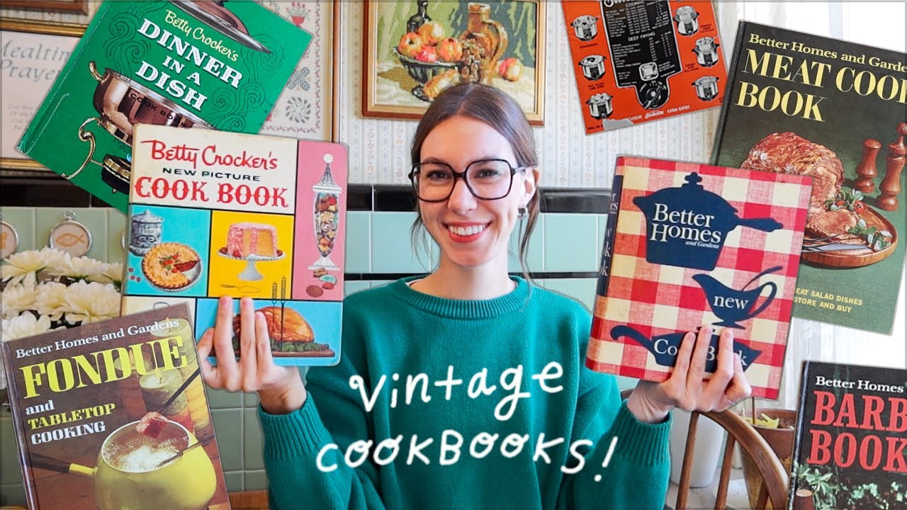 art & design inspiration: vintage cookbooks - YouTube