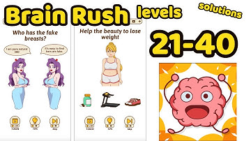 Brain Rush Game All levels 21 - 40 Game Review Complete Gameplay Walkthrough (iOS-Android)