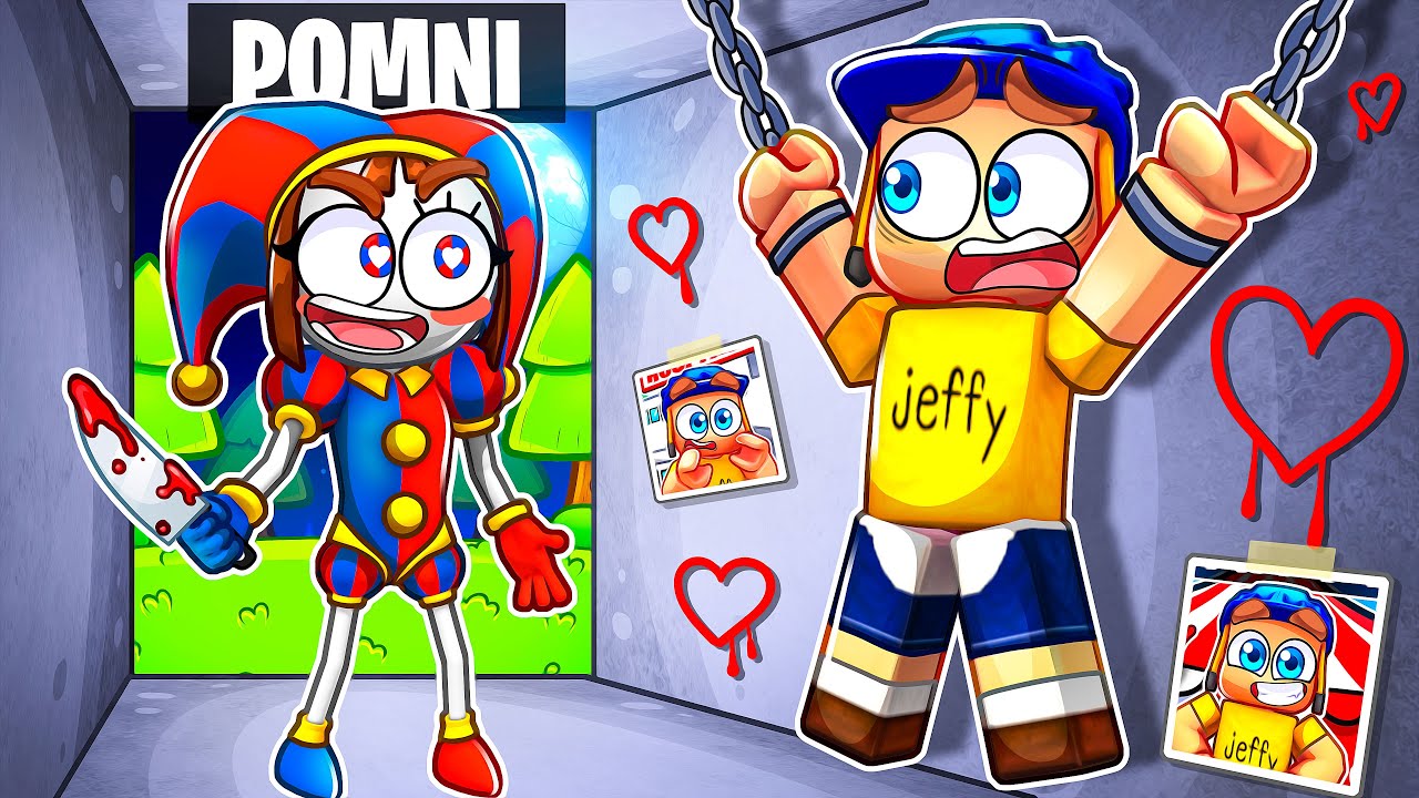 Jeffy gets KIDNAPPED by CRAZY POMNI in Roblox (Brookhaven RP🏡)
