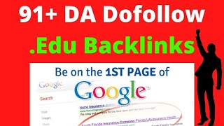92+ DA Dofollow Edu Backlinks | Create High-Quality Instant Approval .EDU Dofollow Backlinks