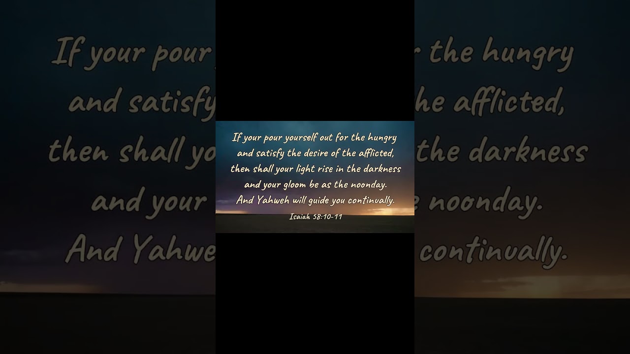 Gods Promise when we help the afflicted - O YHWH hear my quiet cry