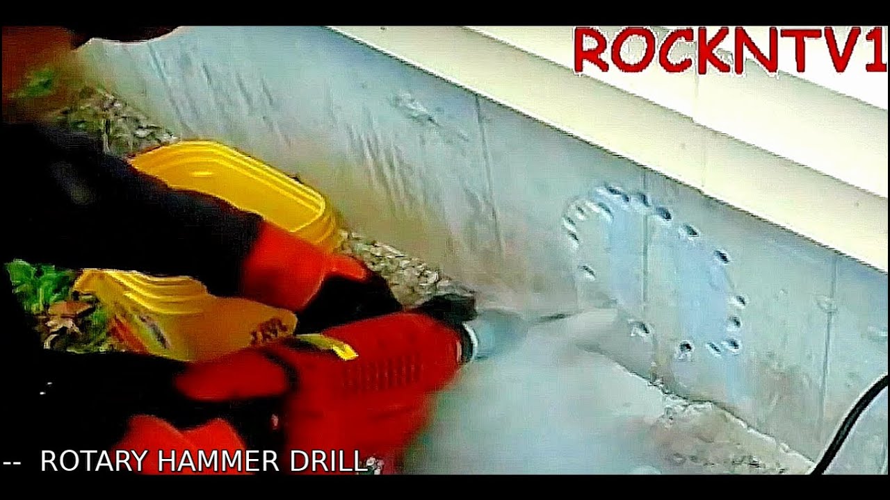 Rotary Hammer Drill Holes in Concrete with SDS Masonry drill Bits - YouTube
