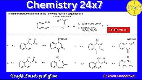 Reformatsky reaction| Silyl protection| Heck Coupling| CSIR 2016| Problem Solved |வேதியியல் தமிழில்