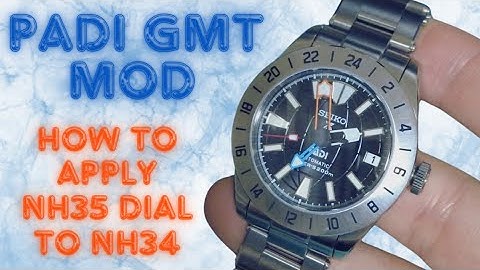 【SEIKO MOD】How to install NH35 dial onto NH34 movement: seiko padi GMT mod