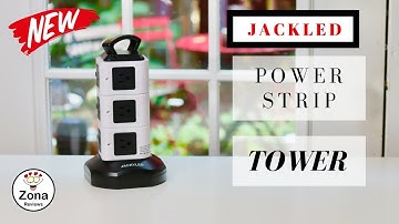 JACKYLED  ❤️    10 outlet 4 USB  Power Strip Tower Review  ✅