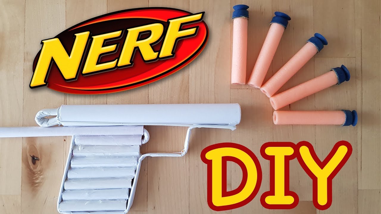 Make a Paper Nerf Gun that Shoots (Simple - YouTube