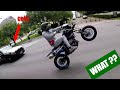 Wheelie in front of COPS | Bikers vs People