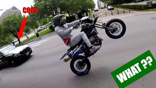 Wheelie in front of COPS | Bikers vs People