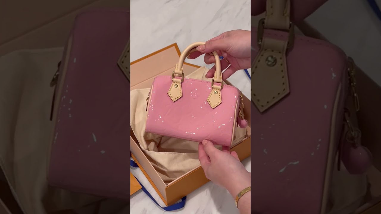 Unboxing the pink patent nano speedy from Louis Vuitton Valentines col, Pink Louis Vuitton Bag