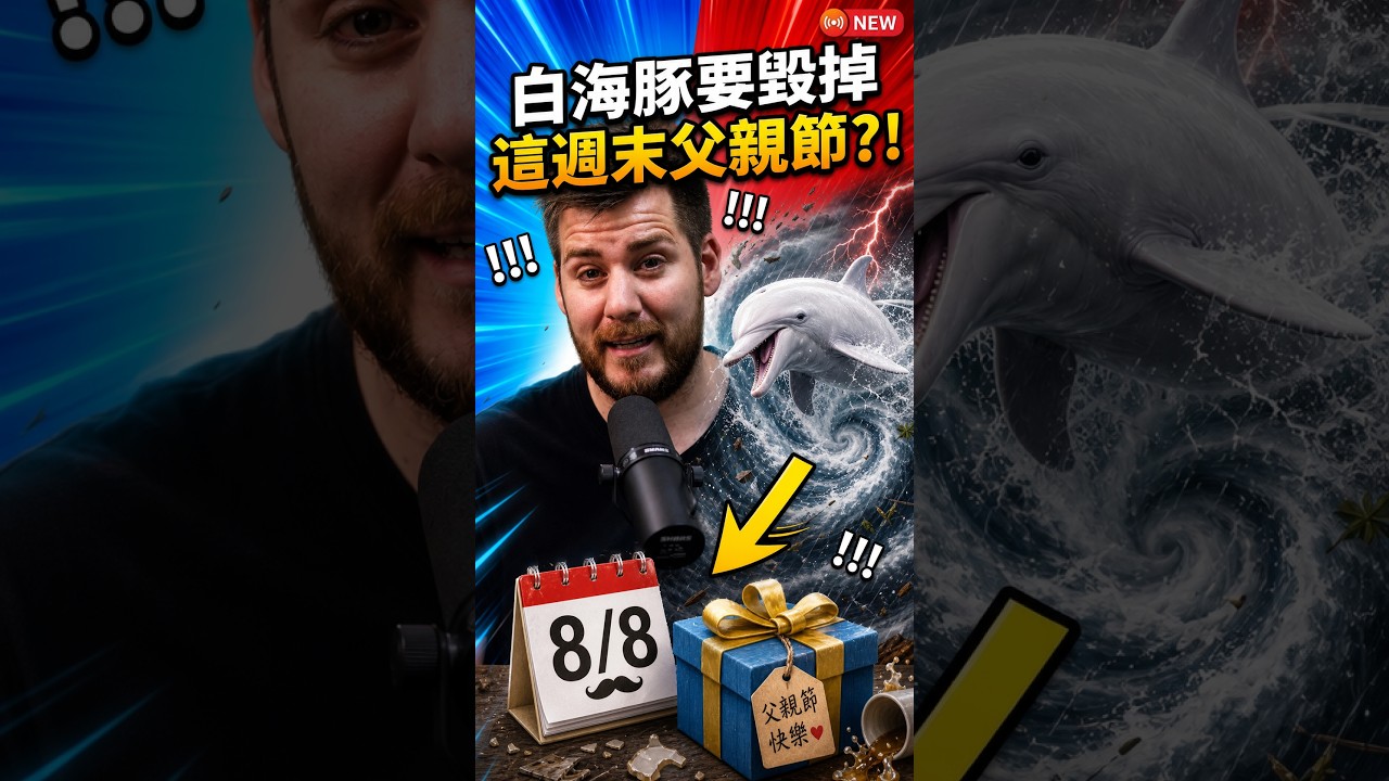 沒想到今年的父親節竟然會被「這隻海豚」毀掉…😅 #台灣 #颱風 縮圖