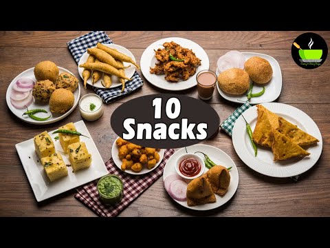 10 Snacks Recipes | Easy Tea Time Snacks Recipe | Quick Evening Snacks Recipes | Evening Snacks | She Cooks