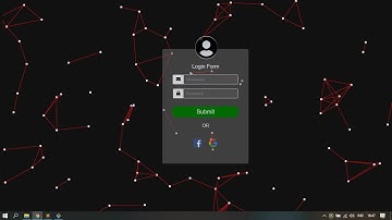 Login form particle background with Html,Css and Jquery