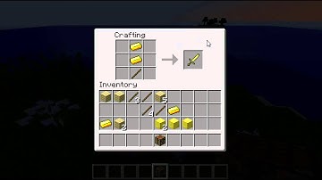 minecraft tutorials:how to make a golden sword