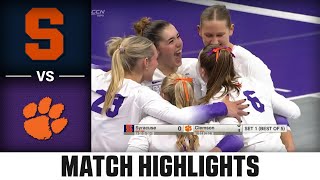 Syracuse vs. Clemson Match Highlights | 2025 ACC Volleyball